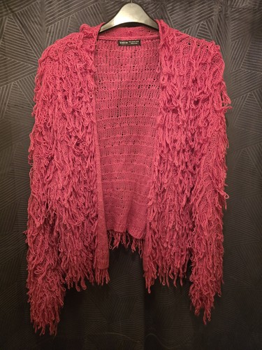 Loop shaggy cardigan pink - loop,