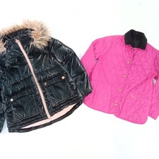 Michael Kors Barbour Jackets Bundle x2 Size 6-8 years Girls Pink Black FLT31-TT 