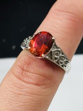 TJC silver ring UK size O/P