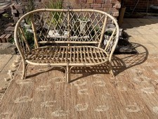 Original 60s Solid Bamboo Sofa Settee Frame Vintage Mid Century