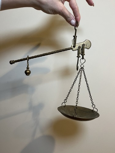 Vintage solid brass - solid, hanging