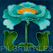 Art Nouveau Kiln Fired Ceramic or Porcelain Tile Kitchen Bath Fireplace ef 85