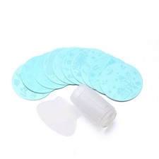 11Pcs/set Nail Art Stamping Plate Stamp Template Stamper Tool Kit Gift
