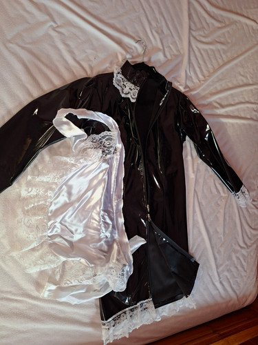 Pvc black maid full - black,