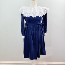 Pollyemma Girls Blue Velour