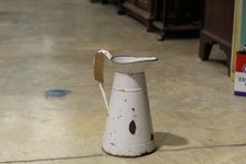 French enamel jug white