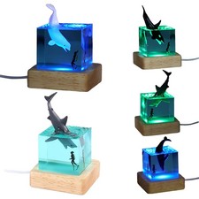 Whale Diver Night Light Resin
