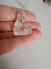 Clear Quartz Sitting Buda Buddha Statue Figurine