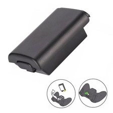 for Xbox 360 Controller - Black AA Battery Holder Shell Back Door Cover | FPC