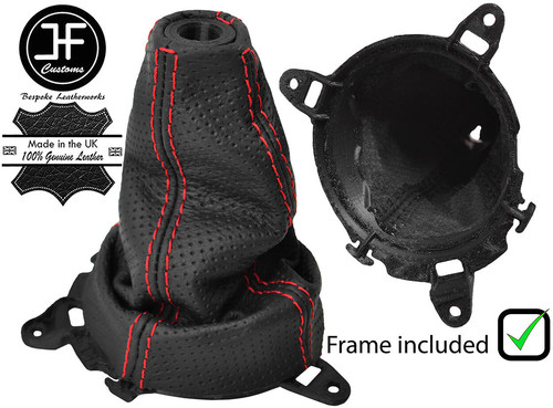 Red stitch perforated gear - red,