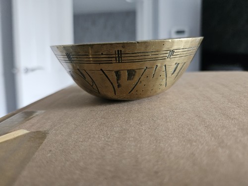 Vintage chinese brass bowl - brass,