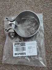 2 x Exhaust Band Clamp 2.5" - 63mm dia Heavy Duty Stainless Steel - 32mm wide