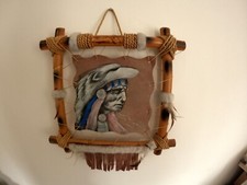 Vintage Native American  Wall Decor, Hand Painted Lovely Design, Decorative ✨✨✨