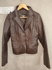 Peter Werth London Coat/Jacket Leather/Biker  Womens 10 S Brown  Smart/Casual