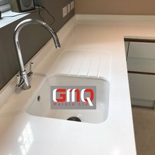 Pure White Quartz kitchen