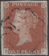 1841 BS24 SG8 1d RED BROWN