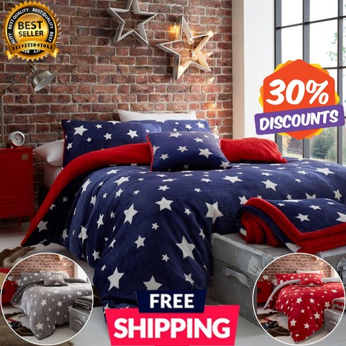 Teddy fleece duvet cover set - teddy,