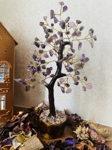 Amethyst crystal gem tree - crystal,