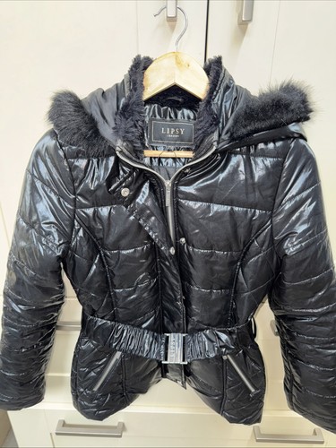 Ladies black lipsy - coat, uk8