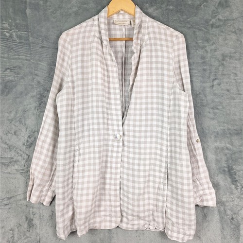 Womens blazer medium linen - womens,