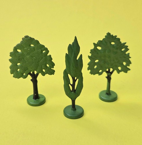 Vintage 1960s lego trees - 3x,