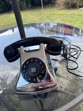 Mybelle Retro Vintage style Telephone House Phone Push Button Chrome Silver 