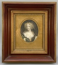 c. 1801 Superb Pair Georgian Hand-Coloured Portrait Engravings Of Actresses