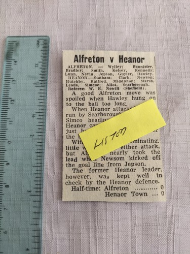 1962 alfreton heanor fac - alfreton,