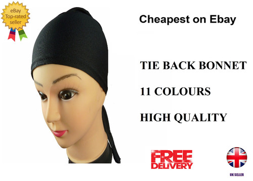 Tie back bonnet cap for - bonnet, hijab