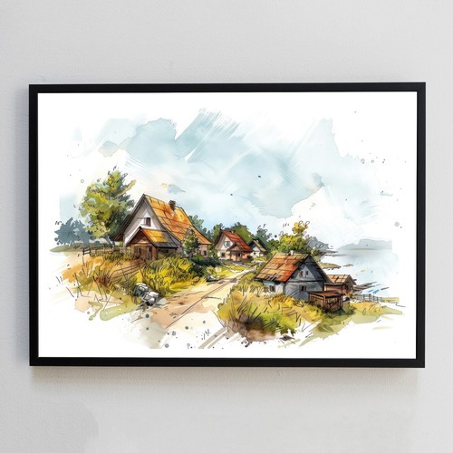 Rural house landscape - rural,