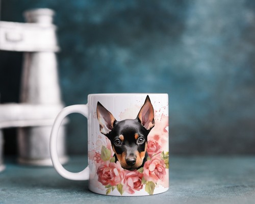 Watercolour doberman pinscher - doberman,