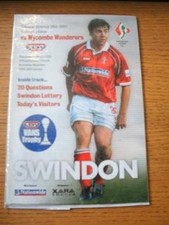 30/01/2001 Swindon Town v Wycombe Wanderers [LDV Vans T