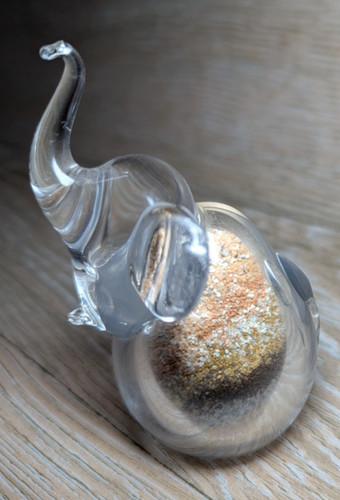 Vintage glass elephant - glass,
