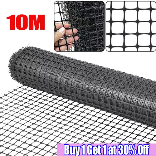 10m black garden fence mesh - black,