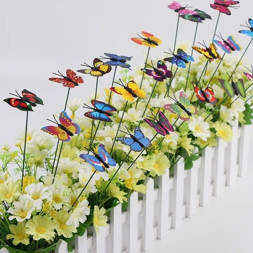 50pcs butterfly stakes - 50pcs, 3d