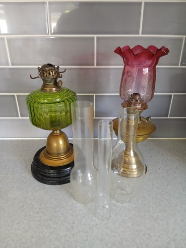 Vintage oil lamp - vintage, job