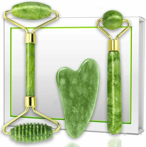 Natural jade roller gua sha - &,