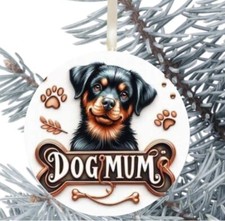 Rottweiler Dog Hanging Bauble