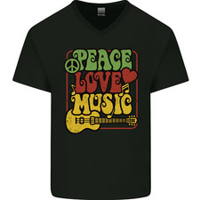 Peace Love Music Guitar Hippy