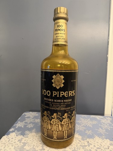 Vintage 100 pipers scotch - pipers,