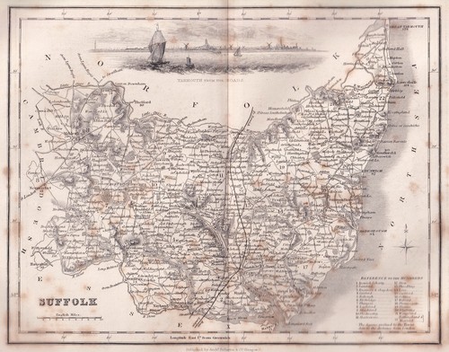 1840 suffolk an uncoloured - suffolk.,