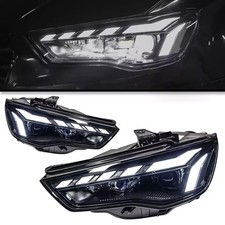 Pair LED Headlights DRL Animation Lamp For Audi A3 2013-2016 HID/Halogen Upgrade