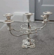 Sheffield Silver Plated 5-Armed Candelabra Vintage, 31 cm High