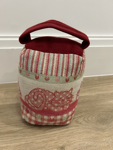 Cat embroidered door stop - cat,