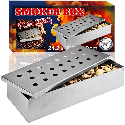 Stainless steel bbq smoker box - bbq,