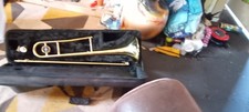 Gear4music Trombone (Good condition) with mouthpiece and gloves.