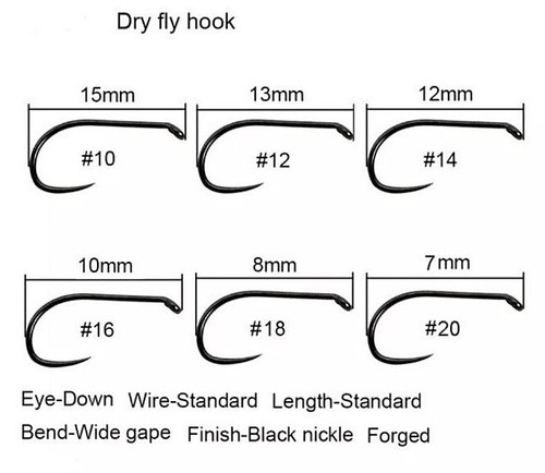 Barbless black nickel dry fly - barbless,