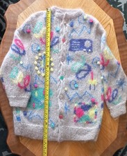 Hand knitted mohair cardigan