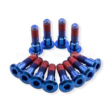 12x Triumph Sprint ST 02-04 Blue Titanium Front Disc Rotor Bolts, Threadlock