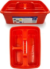Red Cleaning Caddy with Handle
